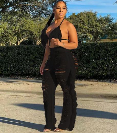 Bikini fringed knitted Two Piece