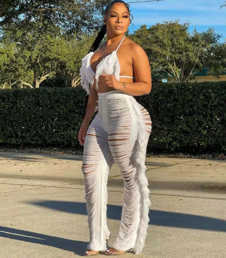 Bikini fringed knitted Two Piece