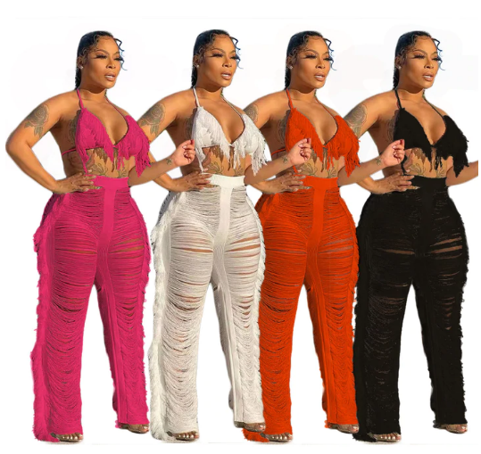 Bikini fringed knitted Two Piece